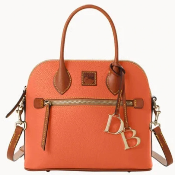 Dooney & Bourke Coral Pebble Grain Domed Satchel Purse Crossbody NWOT - Picture 1 of 15
